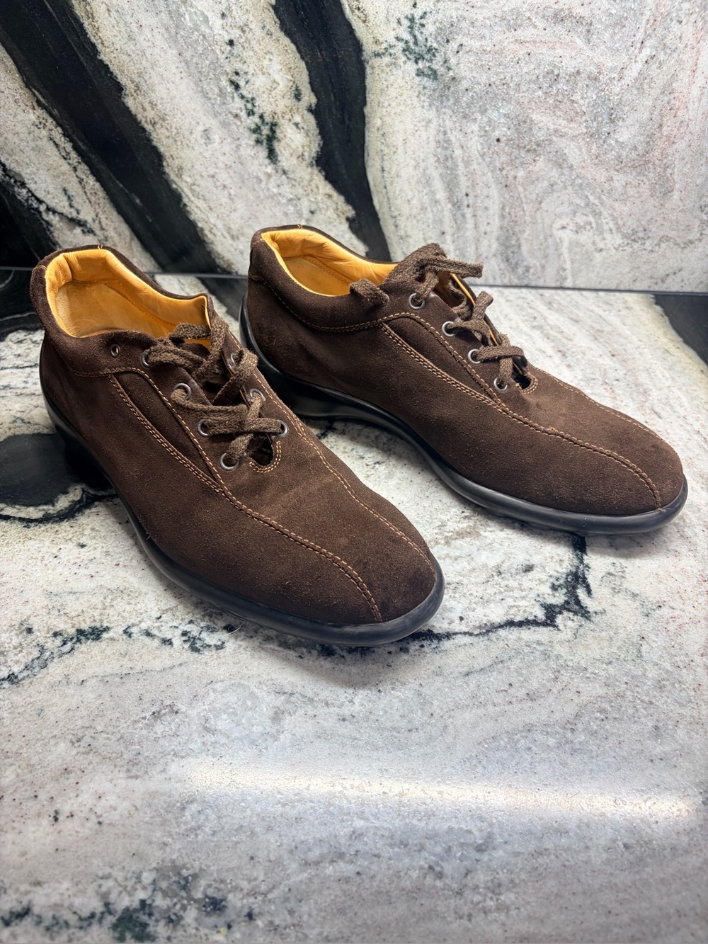 Tod’s Brown Suede Leather Lace Up Walking Shoes Men’s 8.5 Made Italy